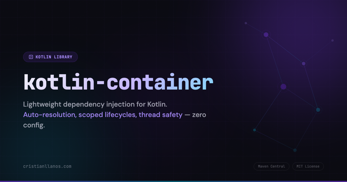 kotlin-container — Lightweight Dependency Injection for Kotlin ...
